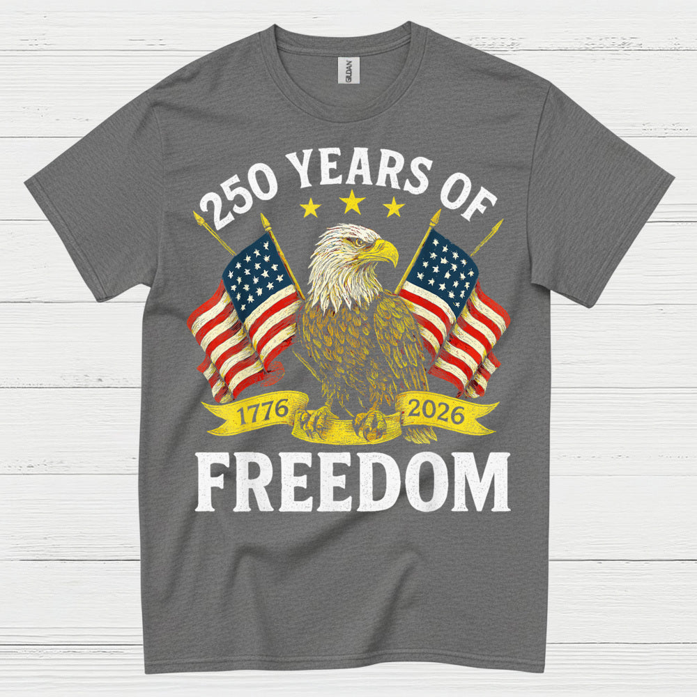 250 Years Of Freedom American Eagle Patriotic T Shirt