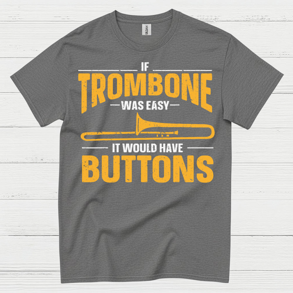 Trombone Buttons Funny T Shirt