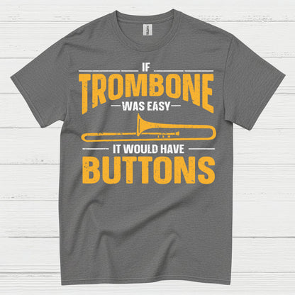 Trombone Buttons Funny T Shirt