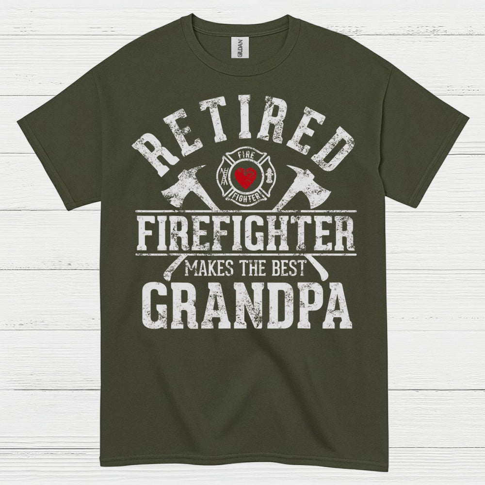 Retired Firefighter Makes The Best Grandpa T Shirt