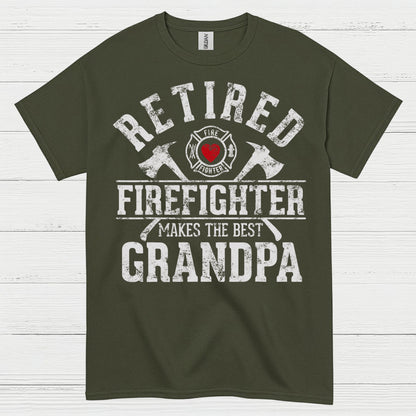 Retired Firefighter Makes The Best Grandpa T Shirt