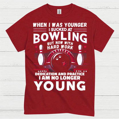 Bowling No Longer Young Funny T Shirt