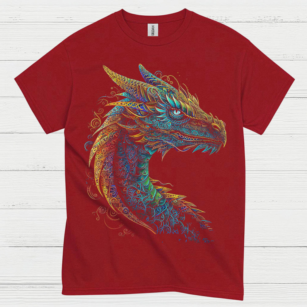 Colorful Dragon Head T Shirt