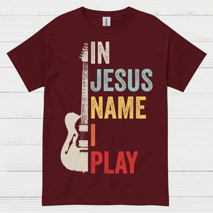 In Jesus Name I Play Guitar T Shirt