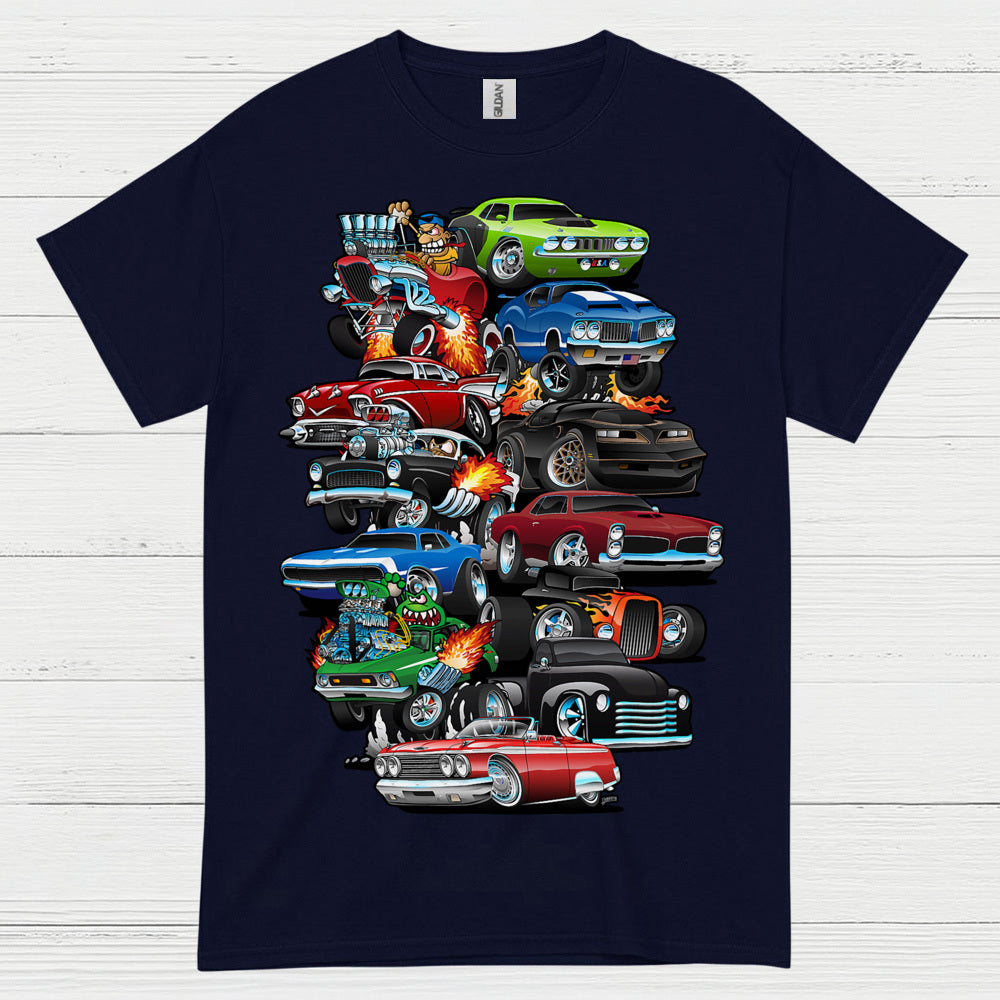 Classic Hot Rod Cars T Shirt