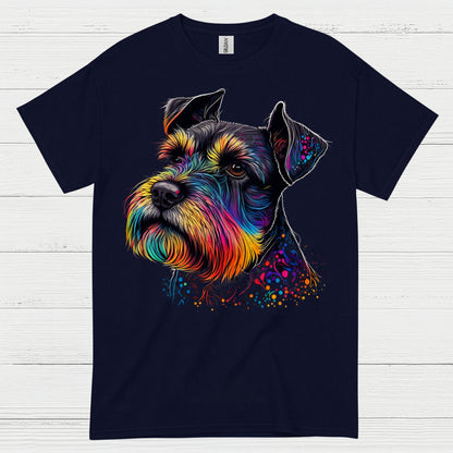 Colorful Schnauzer Art Dog Lover T Shirt