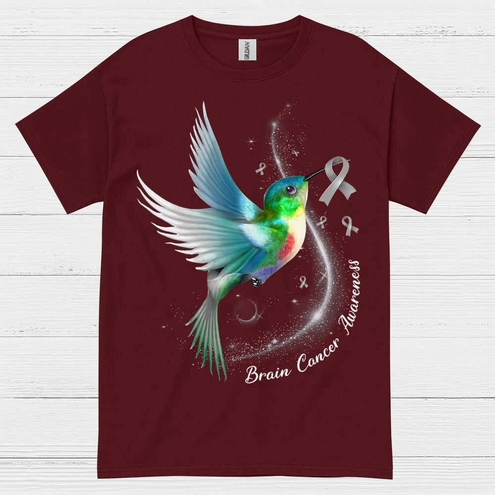 Brain Cancer Awareness Hummingbird T Shirt