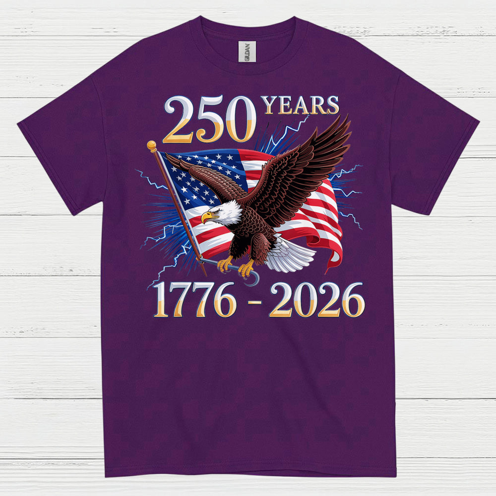 1776–2026 American Independence Eagle Anniversary T Shirt