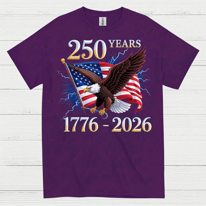 1776–2026 American Independence Eagle Anniversary T Shirt