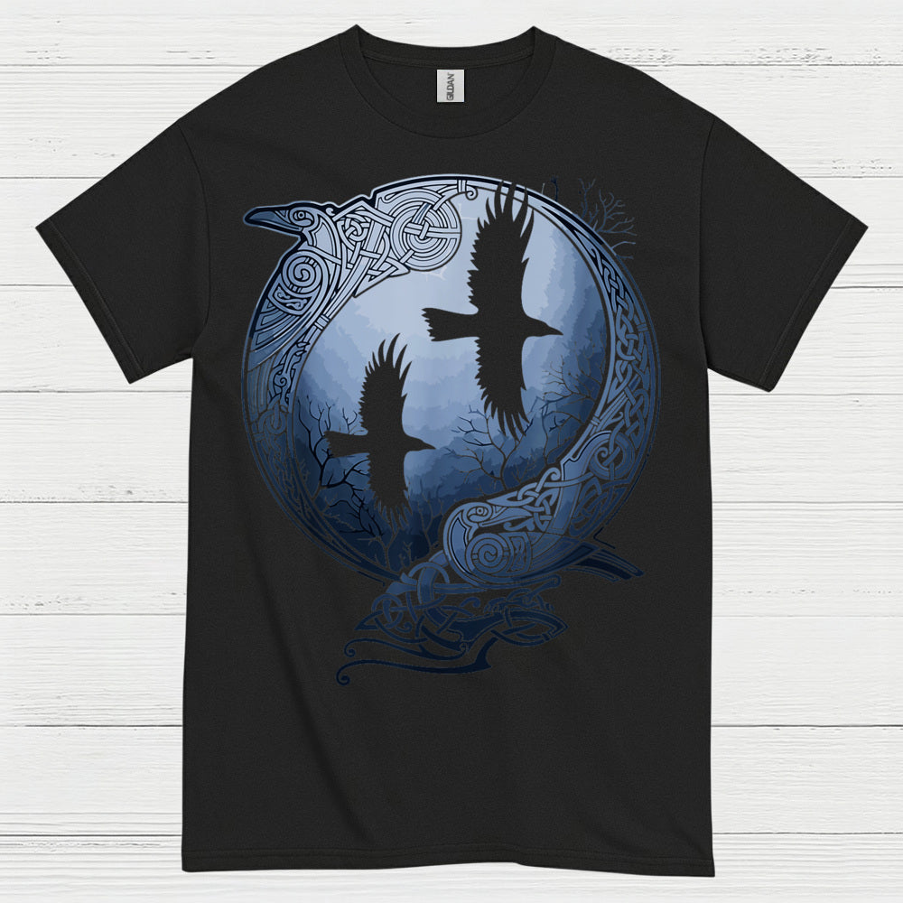 Norse Raven Circle Art T Shirt