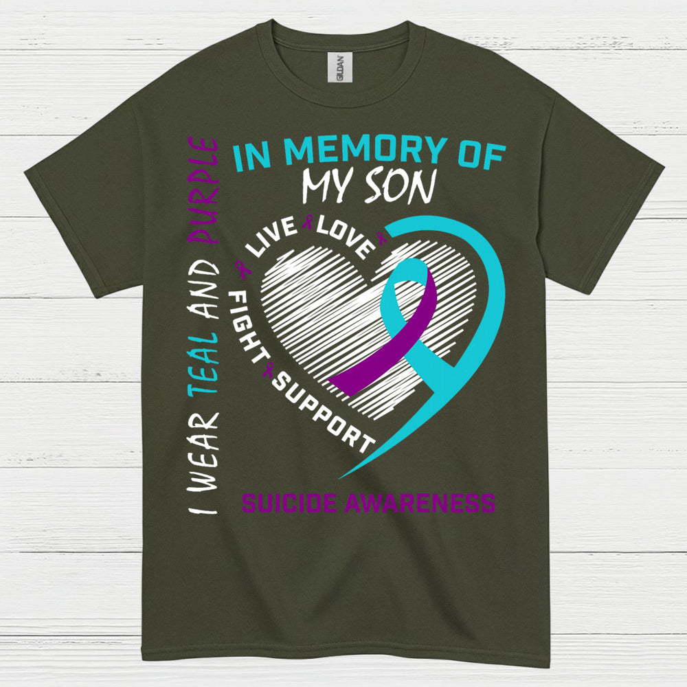 In Memory Of My Son Awareness T Shirt