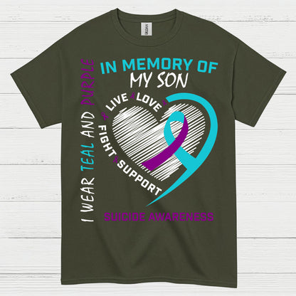 In Memory Of My Son Awareness T Shirt