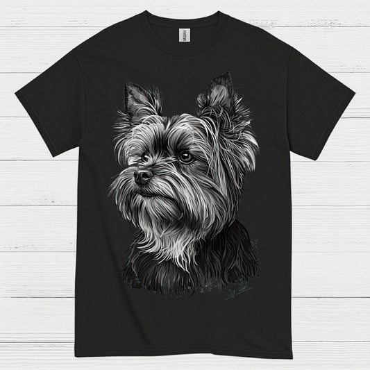 Realistic Yorkie Portrait Dog Lover T Shirt