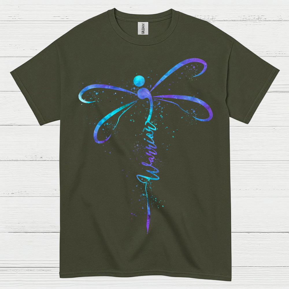 Semicolon Dragonfly Warrior T Shirt