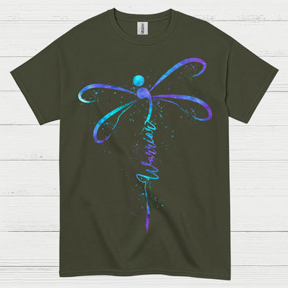 Semicolon Dragonfly Warrior T Shirt