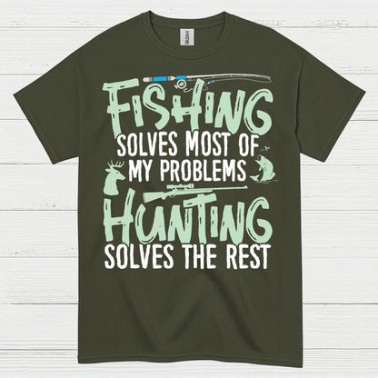 Fishing Hunting Solves Problems T Shirt