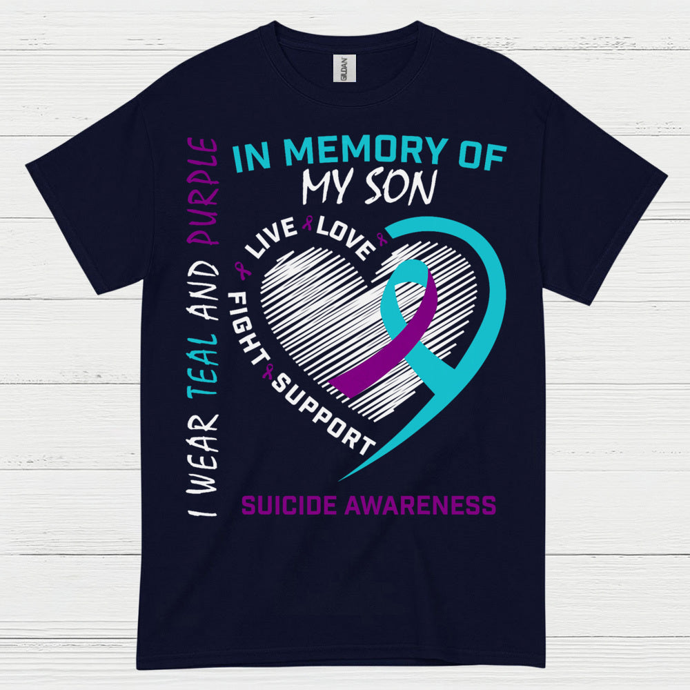 In Memory Of My Son Awareness T Shirt