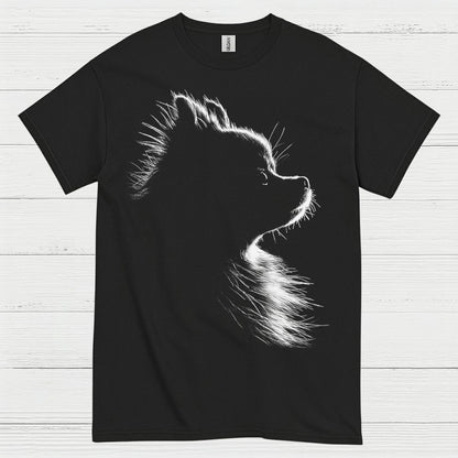 Dog Silhouette Minimal Portrait Graphic Design T Shirt