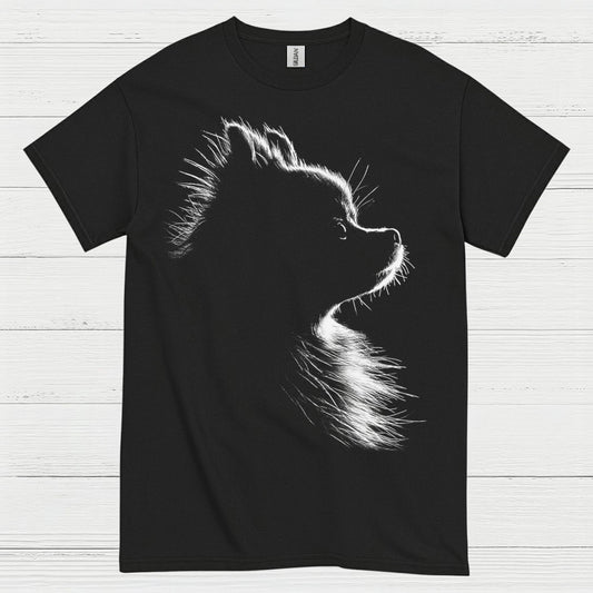 Dog Silhouette Minimal Portrait Graphic Design T Shirt