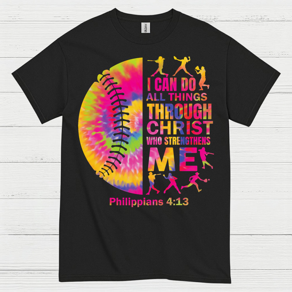 I Can Do All Things Through Christ Softball T Shirt