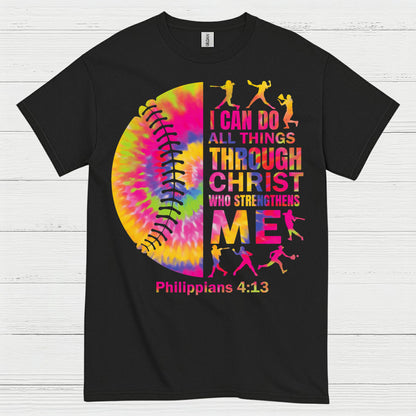 I Can Do All Things Through Christ Softball T Shirt