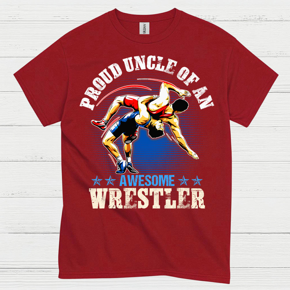 Proud Uncle Of An Awesome Wrestler Gift T Shirt