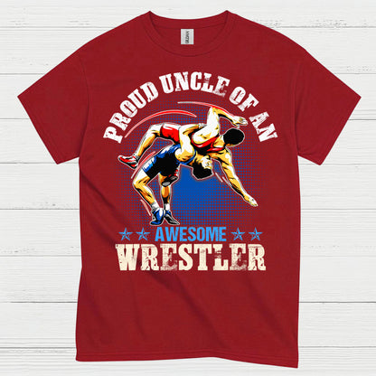 Proud Uncle Of An Awesome Wrestler Gift T Shirt