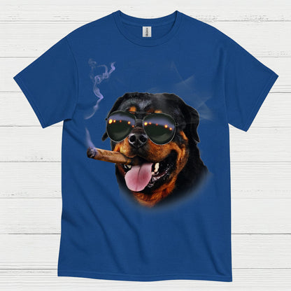 Cool Dog Smoking Cigar Funny T Shirt
