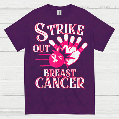 Strike Out Breast Cancer Bowling T Shirt