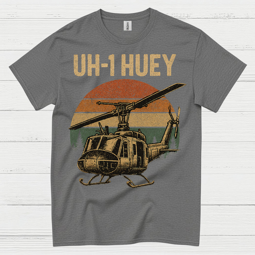 UH-1 Huey Vintage Military Helicopter T Shirt