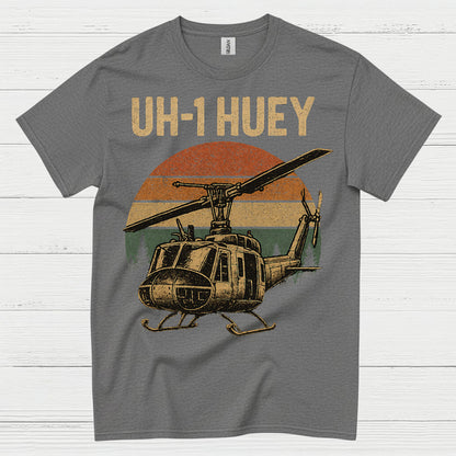 UH-1 Huey Vintage Military Helicopter T Shirt