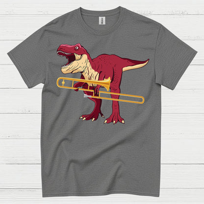 Dinosaur Trombone Player T Shirt
