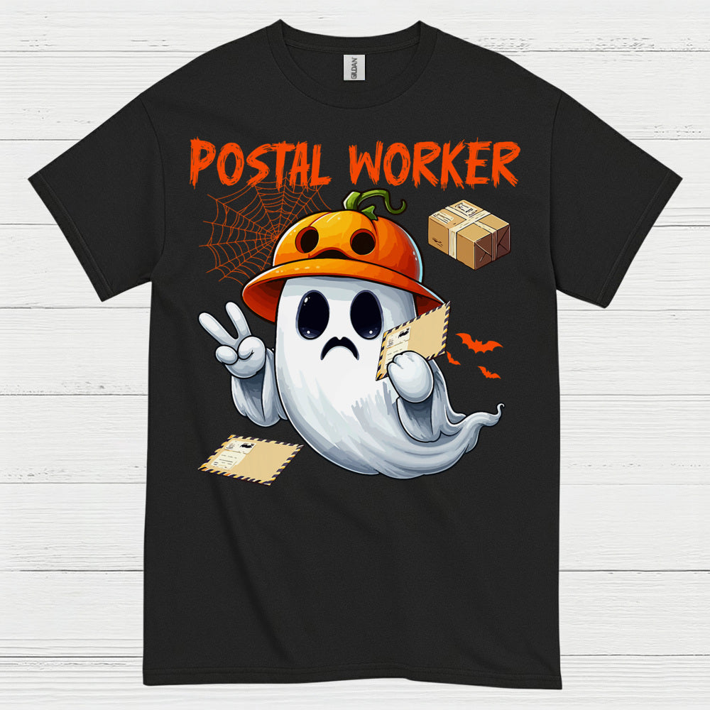 Halloween Postal Worker Ghost T Shirt