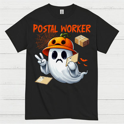 Halloween Postal Worker Ghost T Shirt