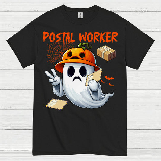 Halloween Postal Worker Ghost T Shirt