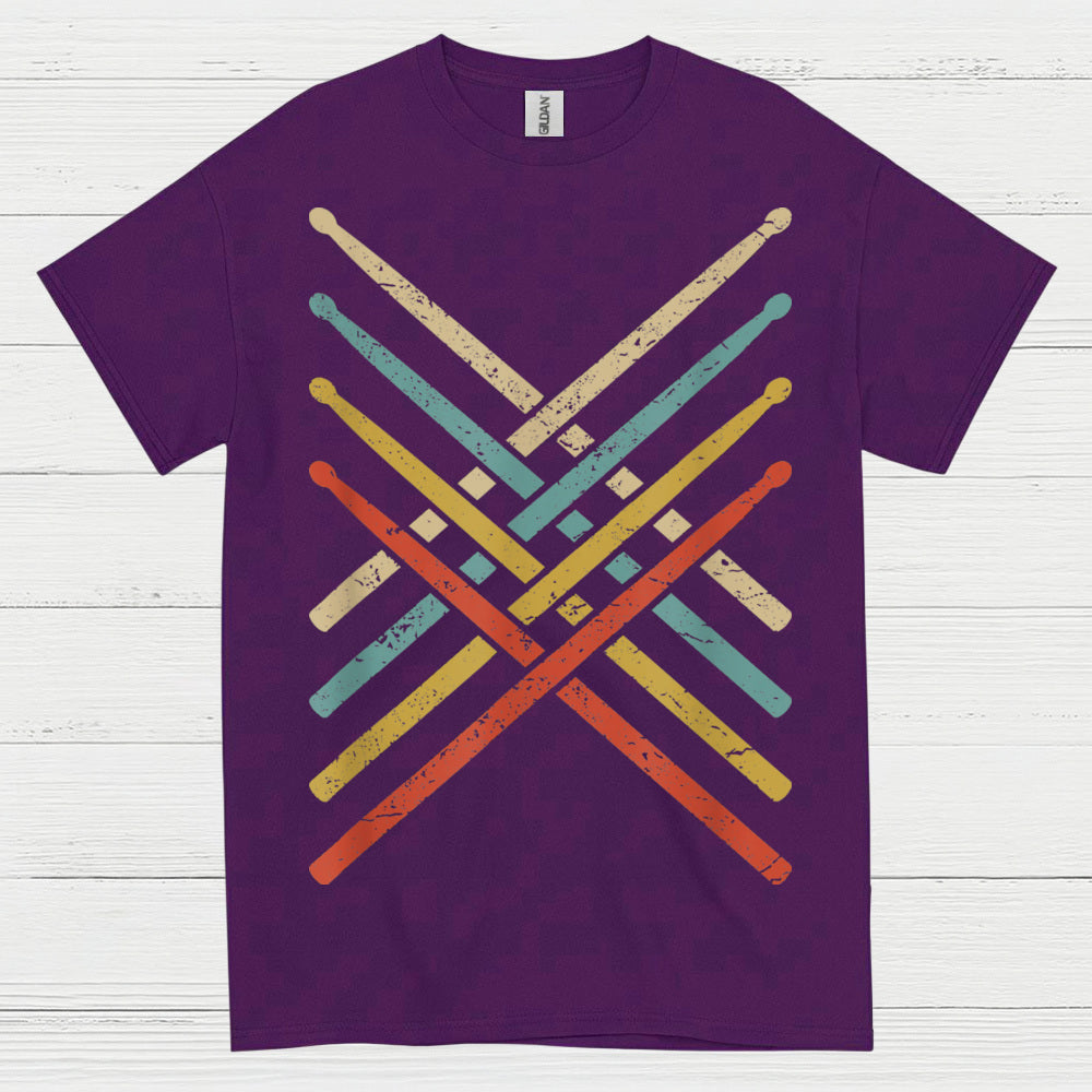 Retro Drum Sticks T Shirt