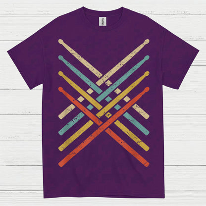 Retro Drum Sticks T Shirt
