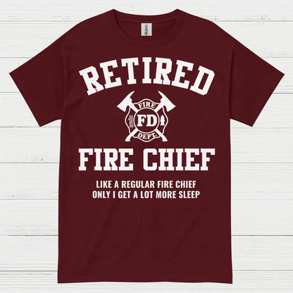 Retired Fire Chief More Sleep Firefighter T Shirt