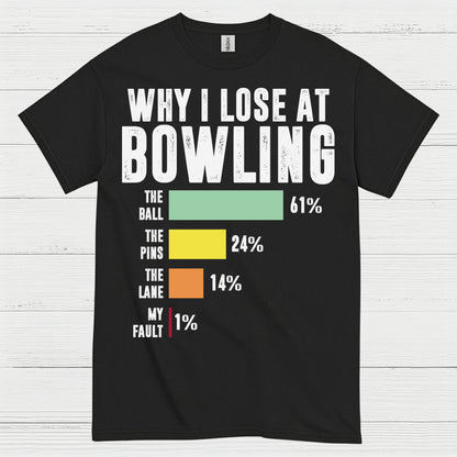 Why I Lose Bowling Funny Chart T Shirt
