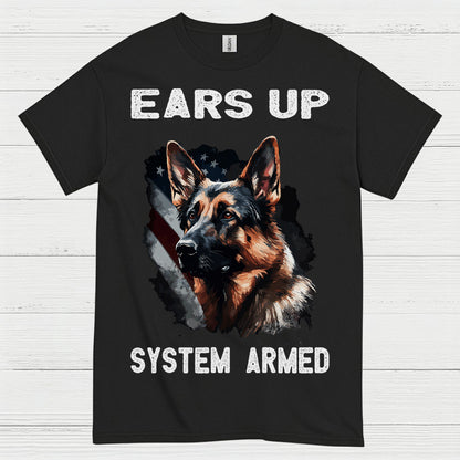 Alert Shepherd Guard Dog T Shirt