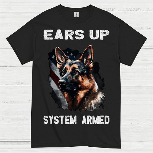 Alert Shepherd Guard Dog T Shirt