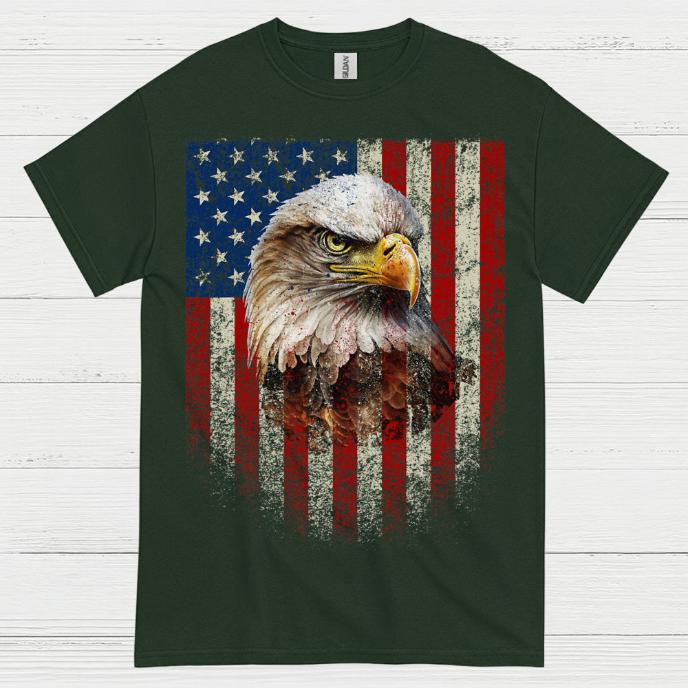 American Bald Eagle Patriotic Flag Freedom T Shirt
