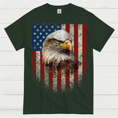 American Bald Eagle Patriotic Flag Freedom T Shirt