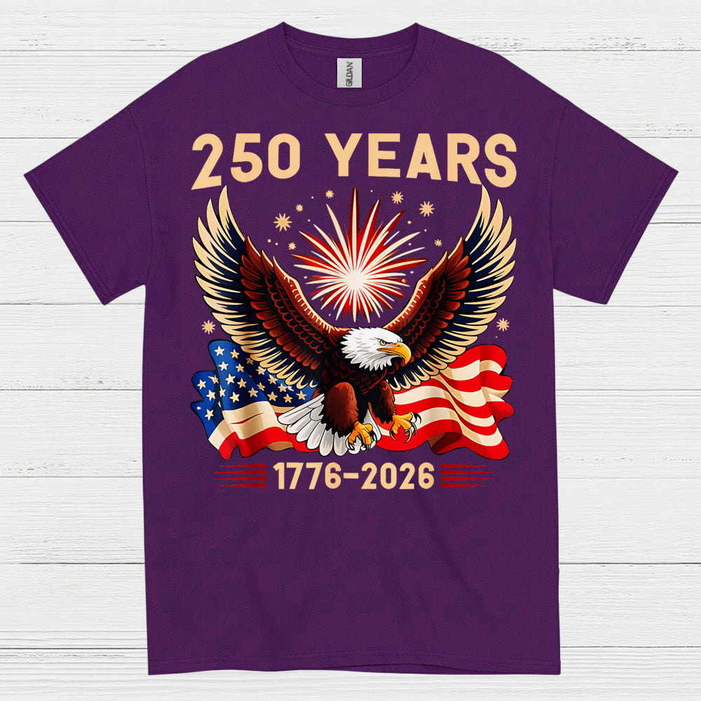 250 Years American Independence Eagle Celebration T Shirt