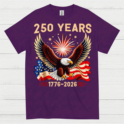 250 Years American Independence Eagle Celebration T Shirt
