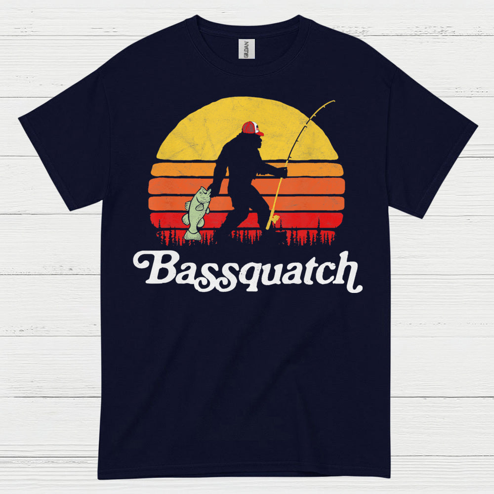 Bassquatch Bigfoot Fishing T Shirt