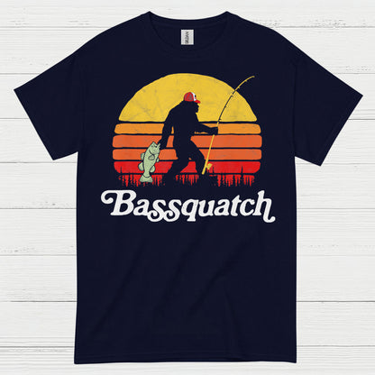 Bassquatch Bigfoot Fishing T Shirt
