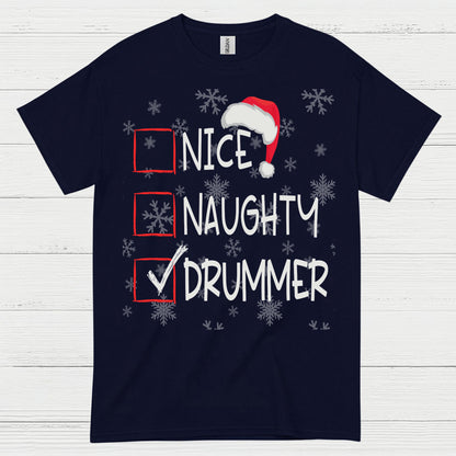 Checked Drummer Christmas T Shirt