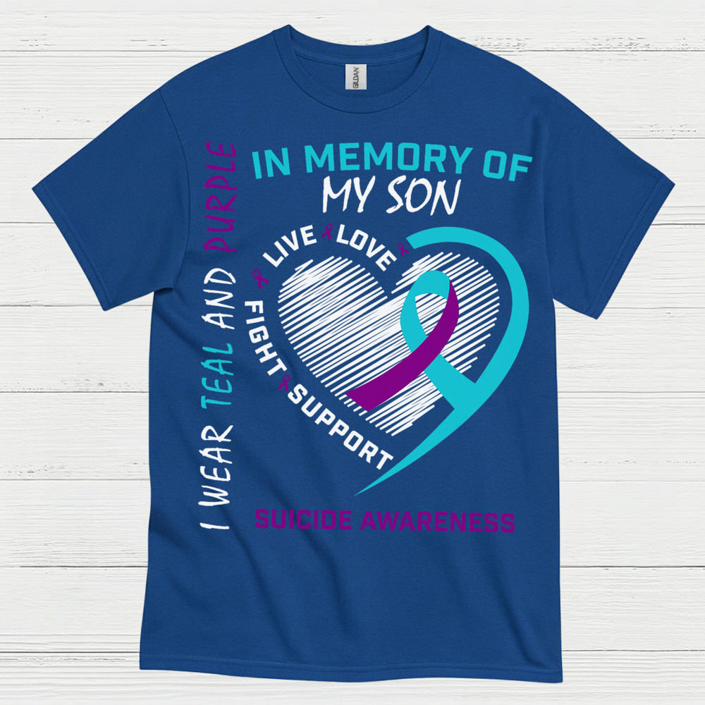 In Memory Of My Son Awareness T Shirt
