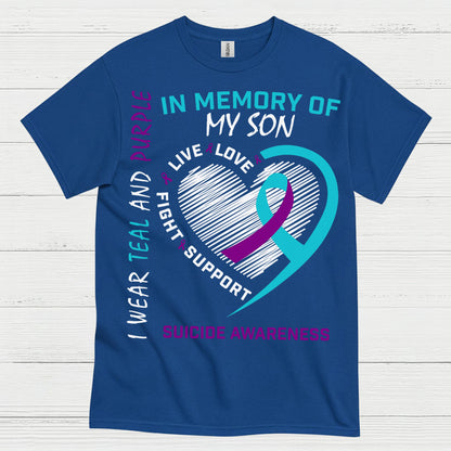 In Memory Of My Son Awareness T Shirt
